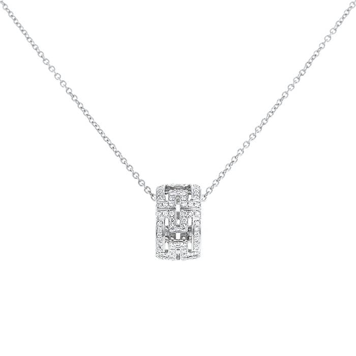 [⭐Mova]PARENTESI NECKLACE SILVER DIAMOND