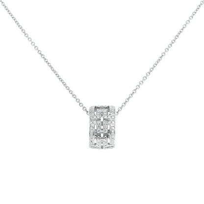 [⭐Mova]PARENTESI NECKLACE SILVER DIAMOND