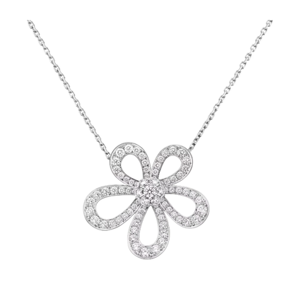 [⭐Mova]FLOWERLACE NECKLACE FULL DIAMONDS