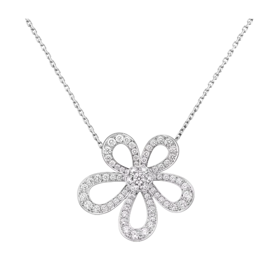 [⭐Mova]FLOWERLACE NECKLACE FULL DIAMONDS