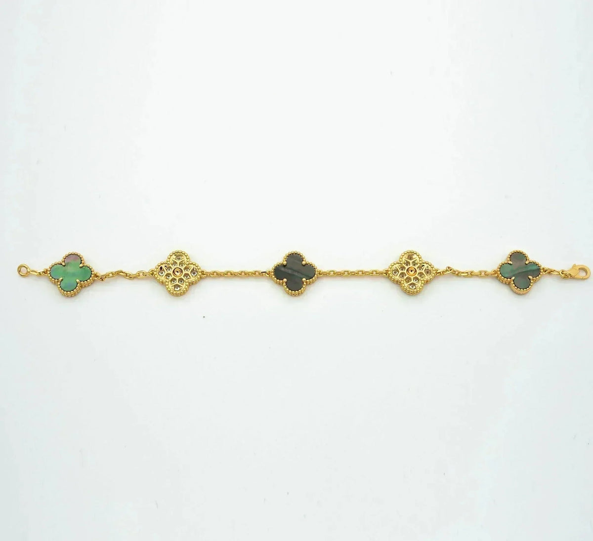 [⭐Mova] CLOVER 5 MOTIF GRAY MOP BRACELET COLLECTION