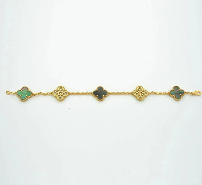 [⭐Mova] CLOVER 5 MOTIF GRAY MOP BRACELET COLLECTION