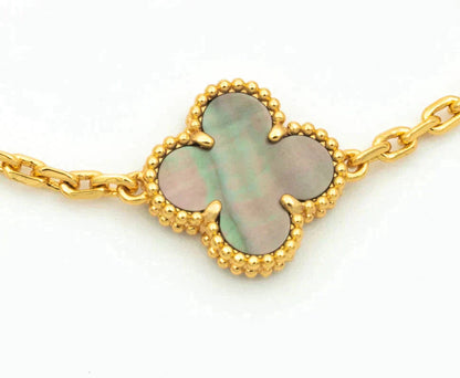 [⭐Mova] CLOVER 5 MOTIF GRAY MOP BRACELET COLLECTION