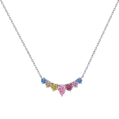 [⭐Mova Jewelry]Dainty Colorful Heart Necklace