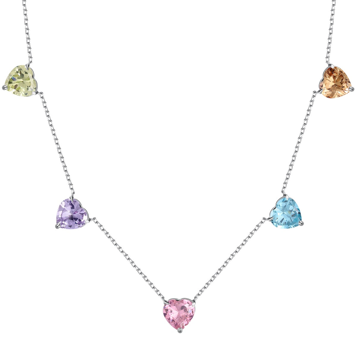 [⭐Mova Jewelry]⭐Movaling Colorful Heart Cut Necklace