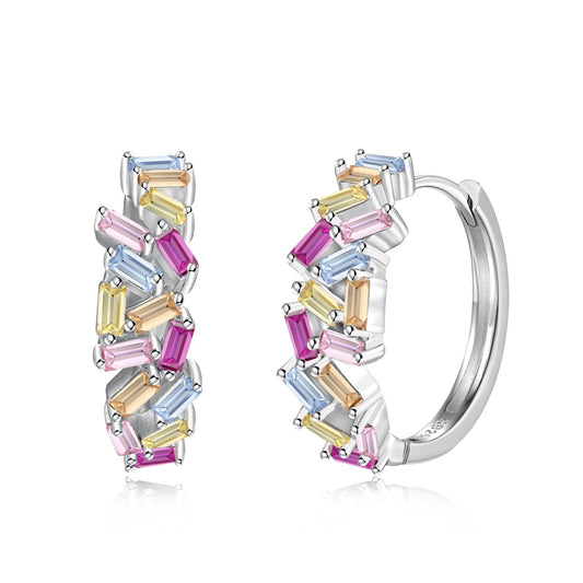 [⭐Mova Jewelry]Dazzling Colorful Emerald Cut Daily Earrings