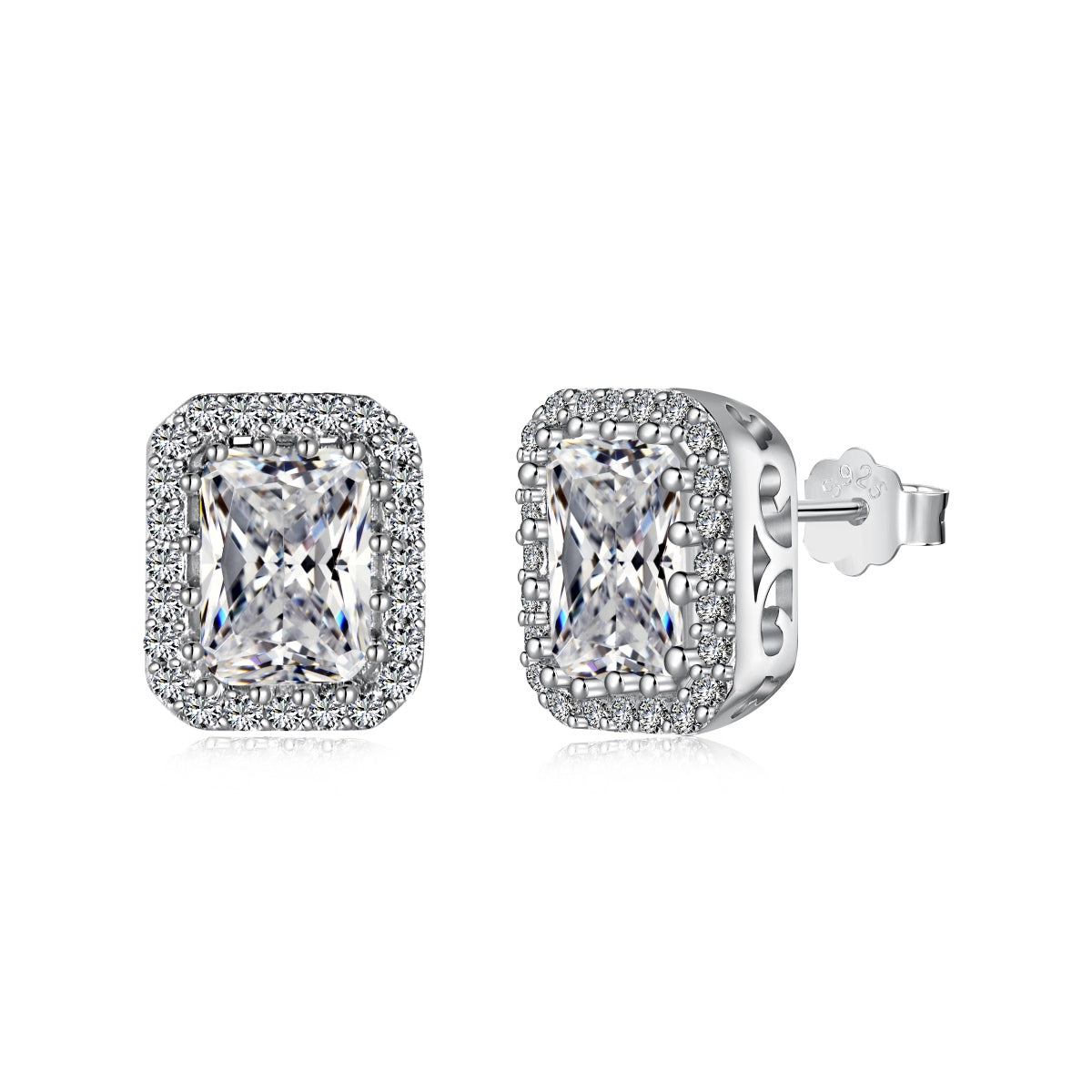 [⭐Mova Jewelry]1.0 Carat Luxurious Dainty Emerald Cut Daily Earrings