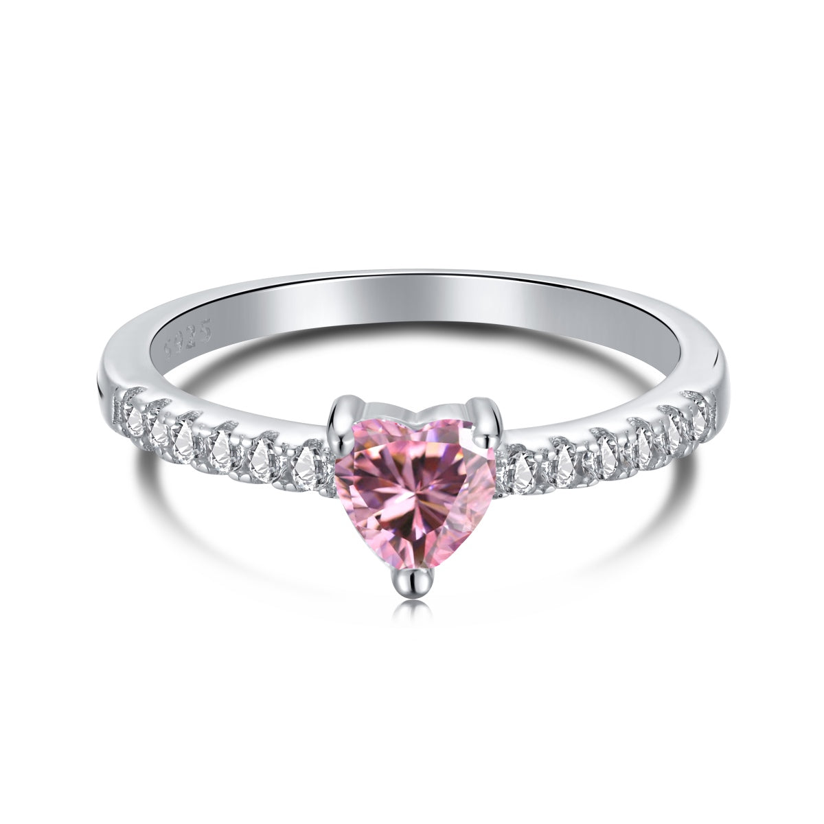 [⭐Mova Jewelry]0.5 Carat CaratEternity Charming Heart Shape Lover Ring