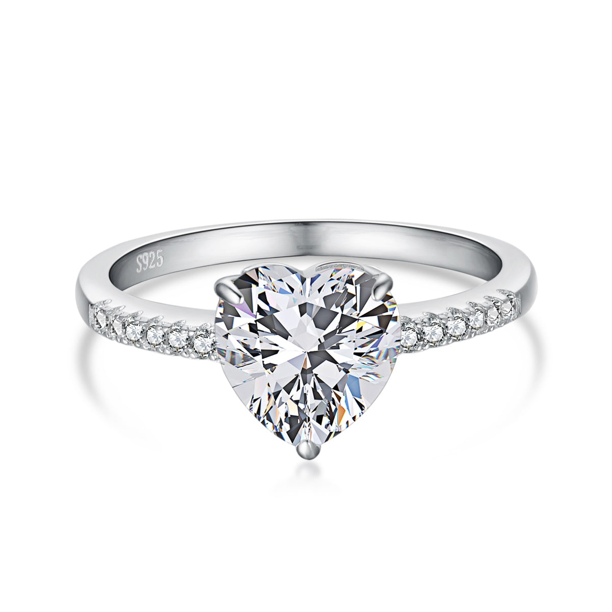 [⭐Mova Jewelry]2.0 Carat Dazzling Lustrous Heart Cut Lover Ring