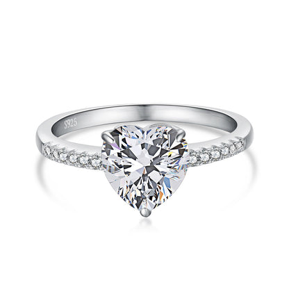 [⭐Mova Jewelry]2.0 Carat Dazzling Lustrous Heart Cut Lover Ring