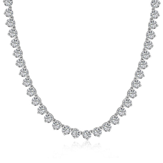 [⭐Mova Jewelry]Ornate Heart Cut Tennis Necklace