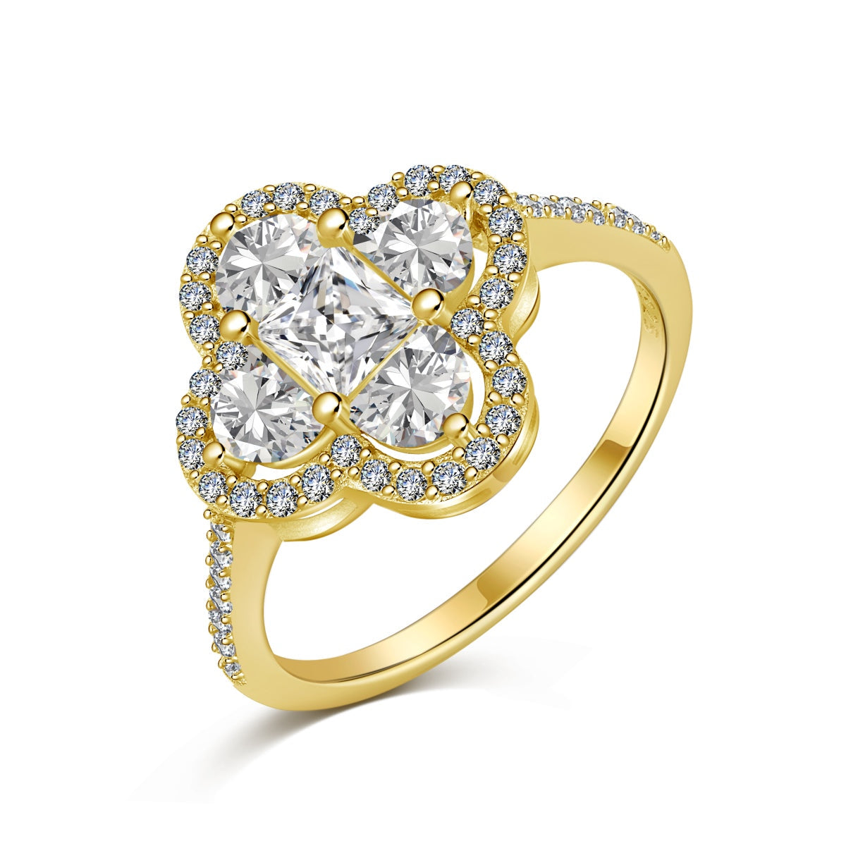 [⭐Mova Jewelry]Luxurious Eternity Flower Shape Banquet Ring