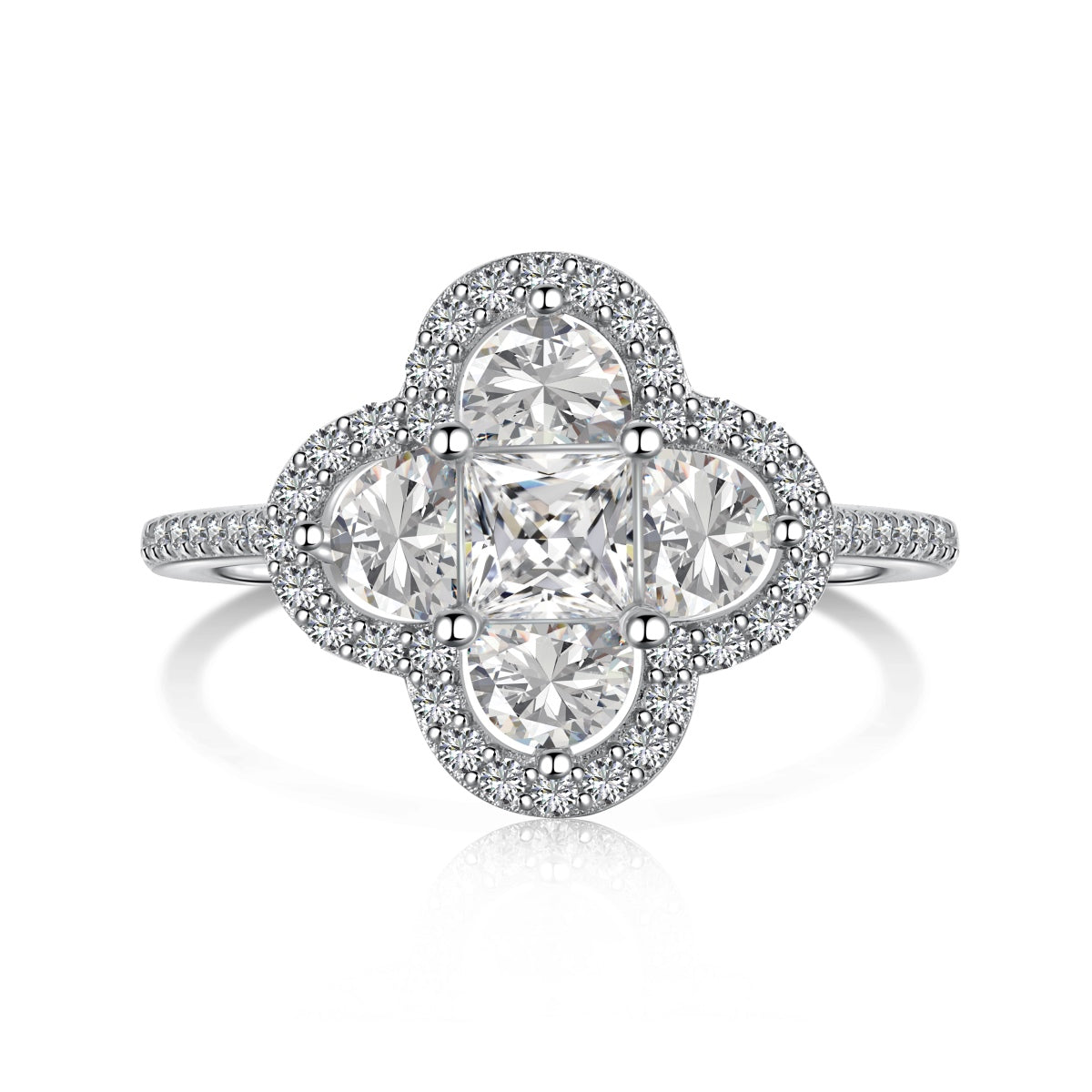 [⭐Mova Jewelry]Luxurious Eternity Flower Shape Banquet Ring