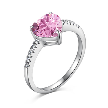 [⭐Mova Jewelry]2.0 Carat Dazzling Lustrous Heart Cut Lover Ring
