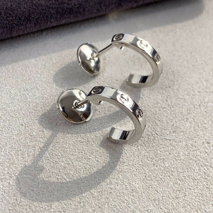 [⭐Mova]LOVE EARRINGS 2.65MM SILVER