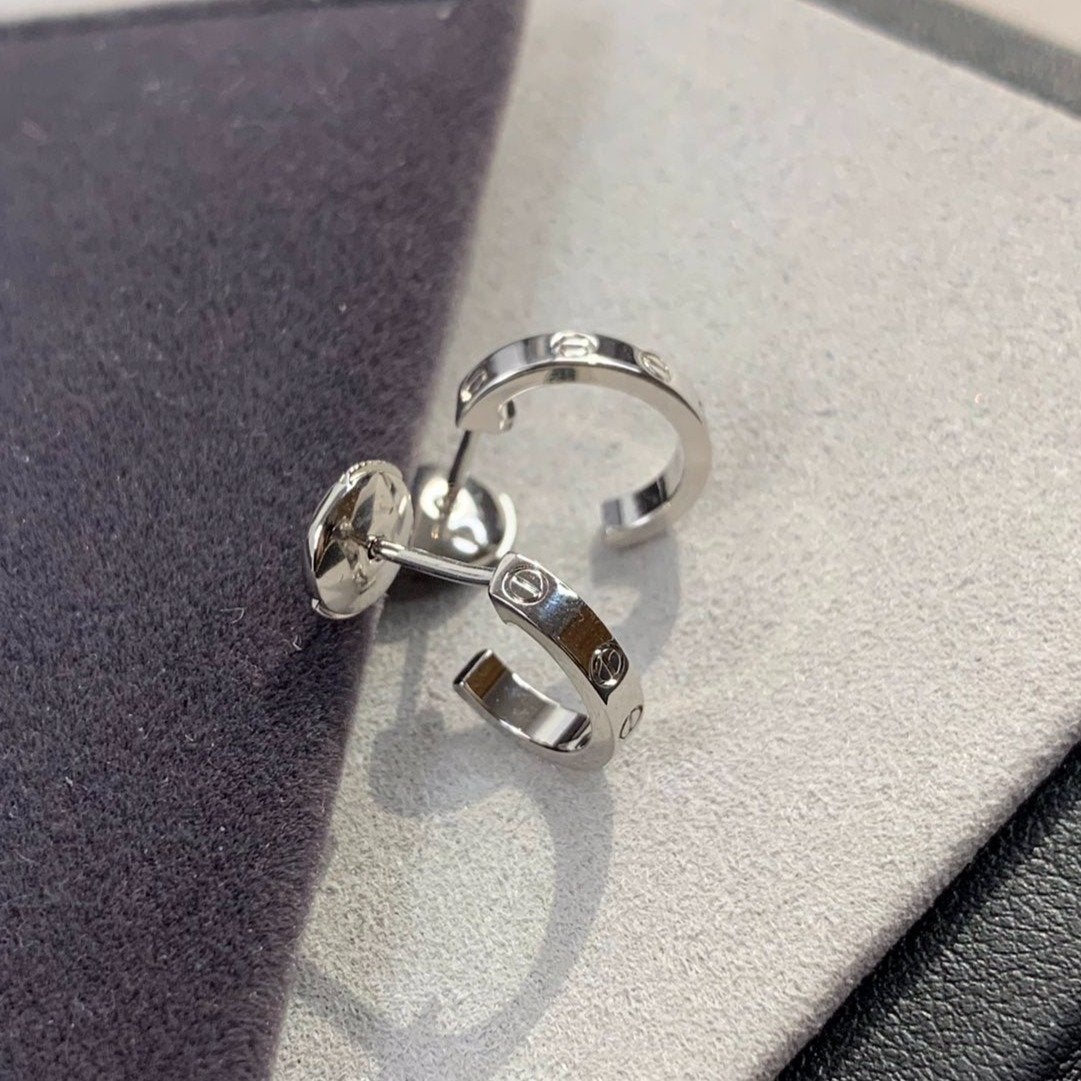[⭐Mova]LOVE EARRINGS 2.65MM SILVER
