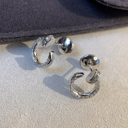 [⭐Mova]JUSTE EARRINGS SILVER DIAMONDS