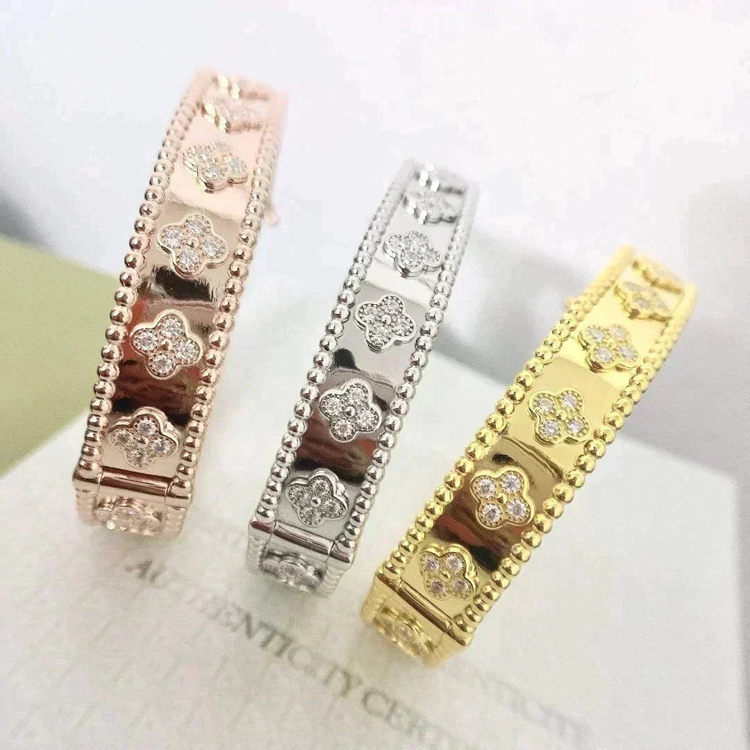 [⭐Mova]CLOVER BRACELET 8MM DIAMONDS