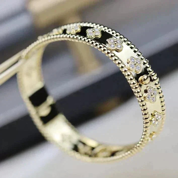 [⭐Mova]CLOVER BRACELET 8MM DIAMONDS