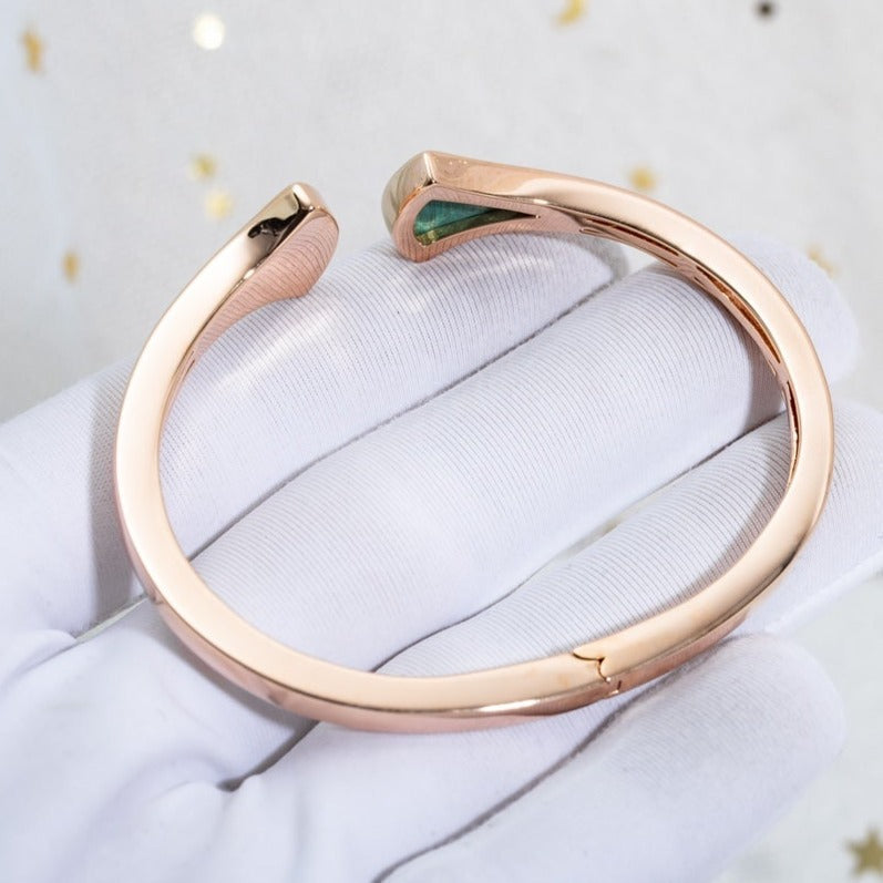 [⭐Mova]DREAM BRACELET OPEN MALACHITE PINK GOLD