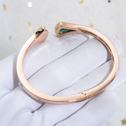 [⭐Mova]DREAM BRACELET OPEN MALACHITE PINK GOLD