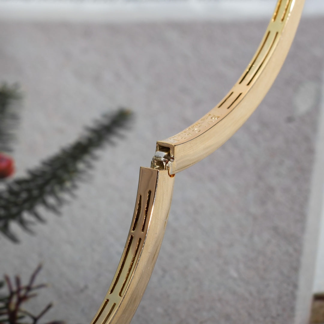 [⭐Mova]SERPENTI BRACELET PINK GOLD DIAMOND DOUBLE SNAKE