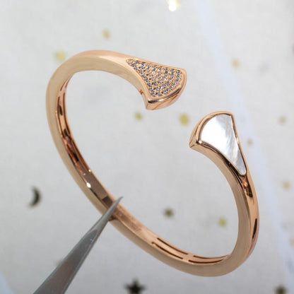 [⭐Mova]DREAM BRACELET OPEN PINK GOLD MOP DIAMOND