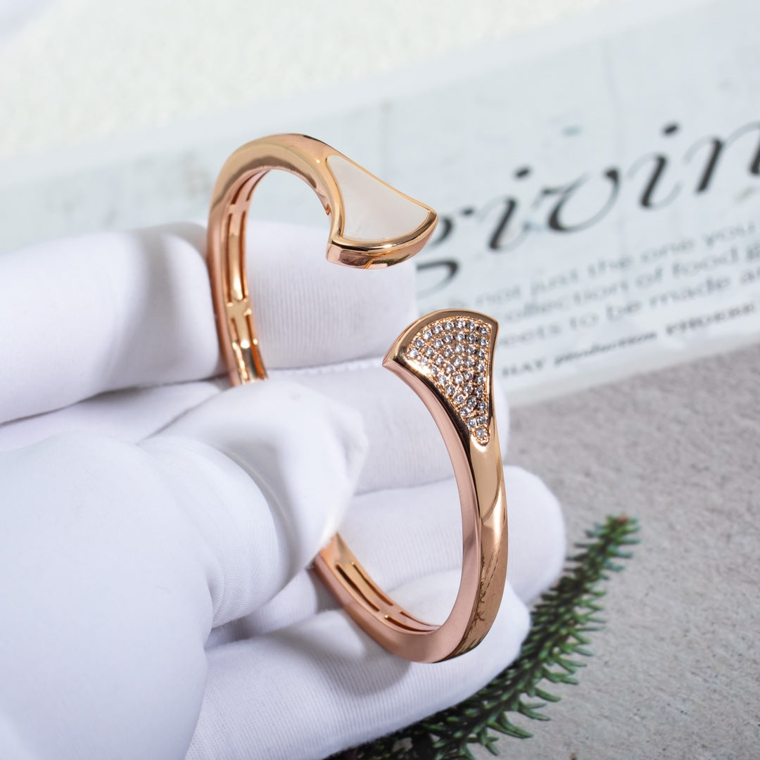 [⭐Mova]DREAM BRACELET OPEN PINK GOLD MOP DIAMOND