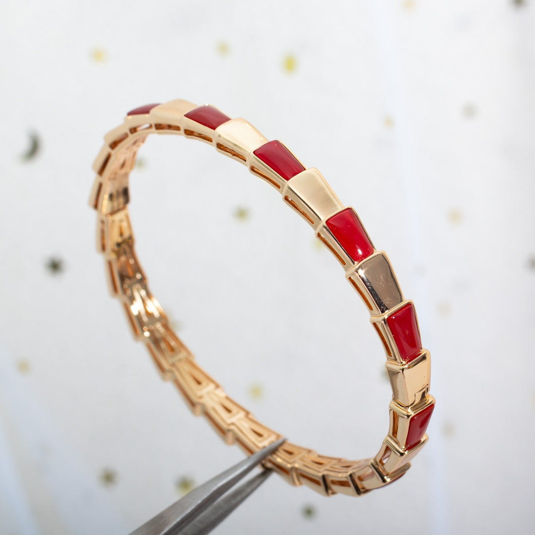 [⭐Mova]SERPENTI BRACELET PINK GOLD RUBELLITE