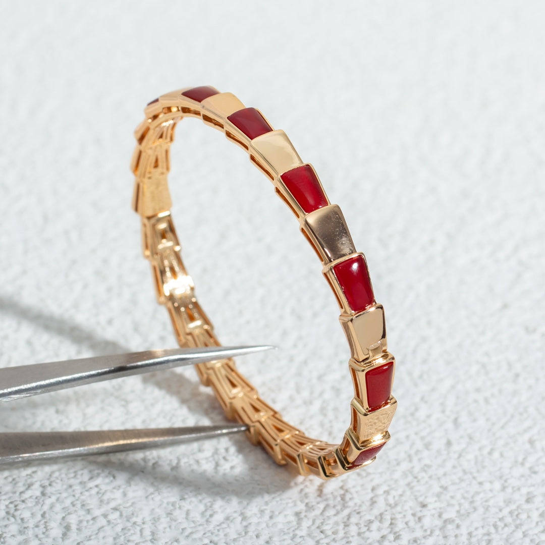 [⭐Mova]SERPENTI BRACELET PINK GOLD RUBELLITE