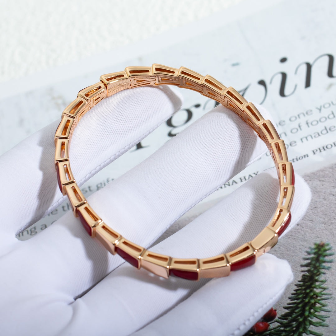 [⭐Mova]SERPENTI BRACELET PINK GOLD RUBELLITE