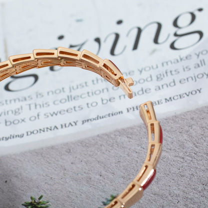 [⭐Mova]SERPENTI BRACELET PINK GOLD RUBELLITE