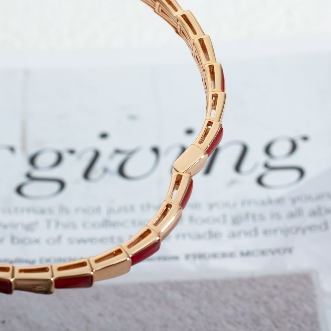 [⭐Mova]SERPENTI BRACELET PINK GOLD RUBELLITE