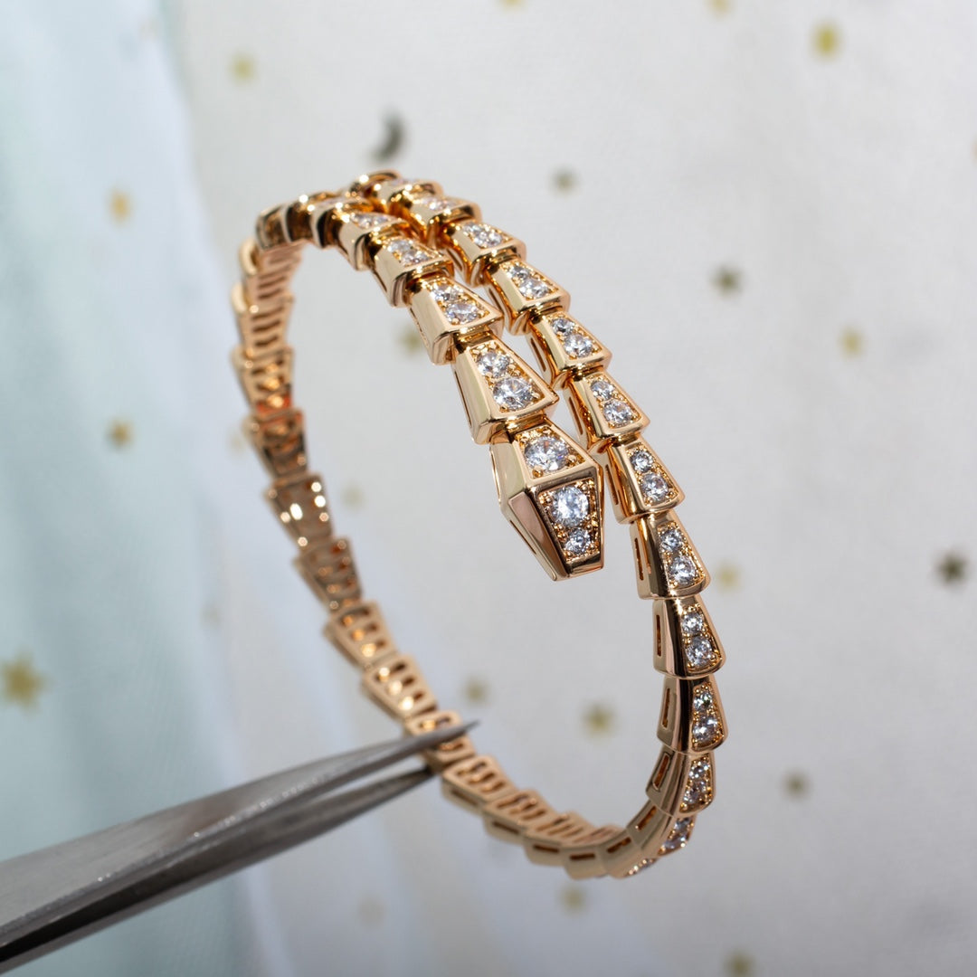 [⭐Mova]SERPENTI BRACELET 6.8MM PINK GOLD DIAMOND