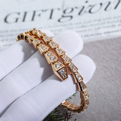 [⭐Mova]SERPENTI BRACELET 6.8MM PINK GOLD DIAMOND