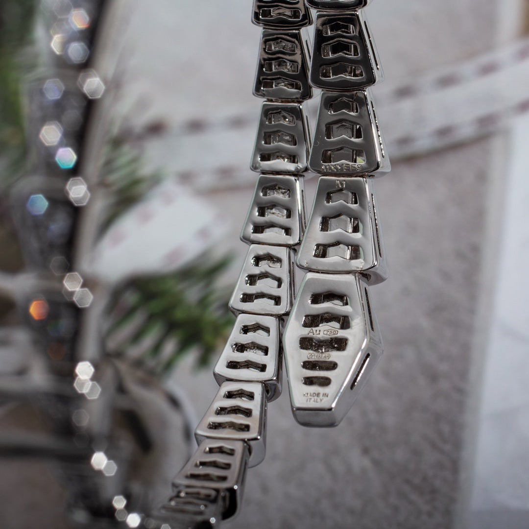 [⭐Mova]SERPENTI BRACELET 6MM SILVER DIAMOND