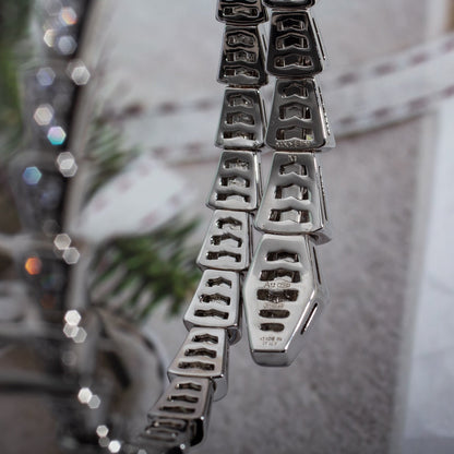 [⭐Mova]SERPENTI BRACELET 6MM SILVER DIAMOND