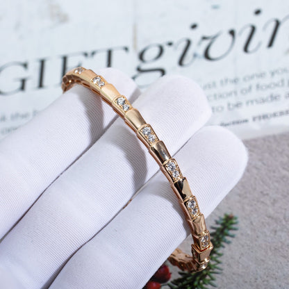 [⭐Mova]SERPENTI SMALL BRACELET PINK GOLD DIAMOND