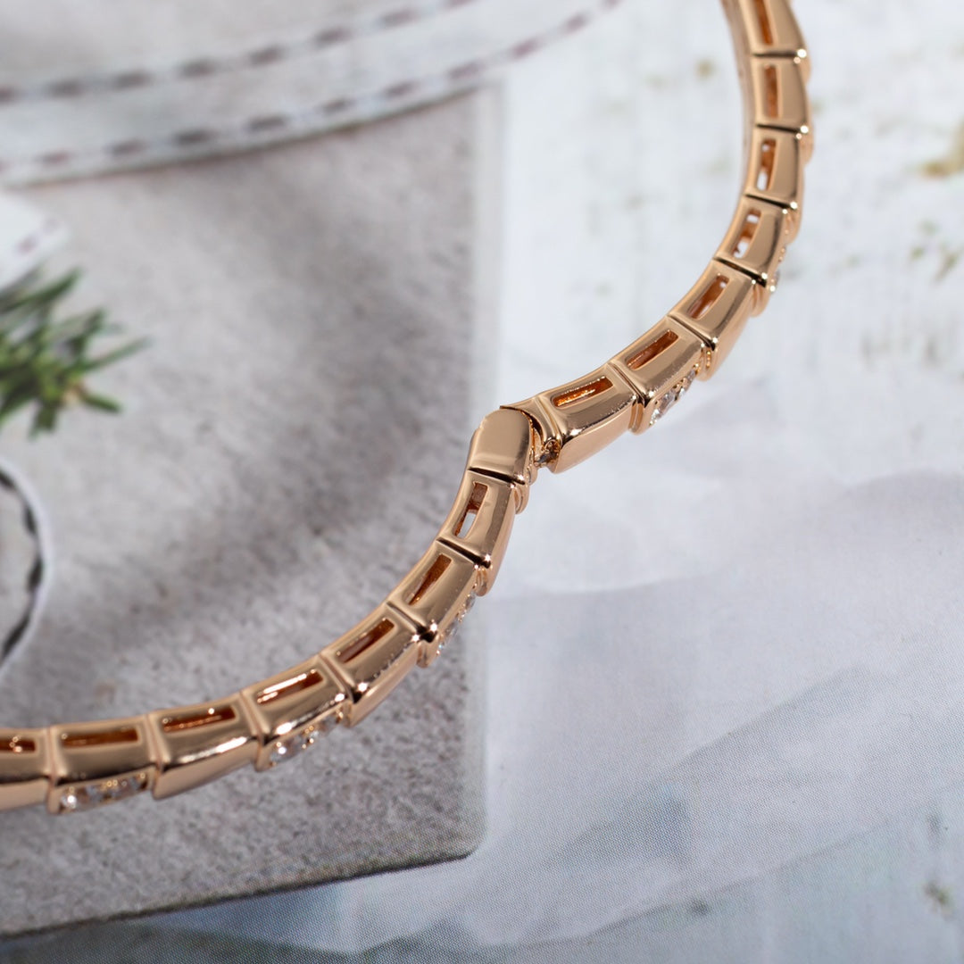 [⭐Mova]SERPENTI SMALL BRACELET PINK GOLD DIAMOND