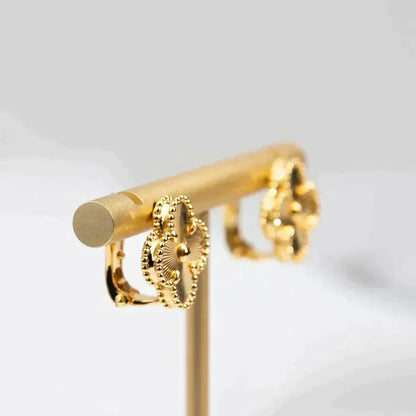 [⭐Mova]CLOVER MEDIUM 1 MOTIFS LASER EARRINGS