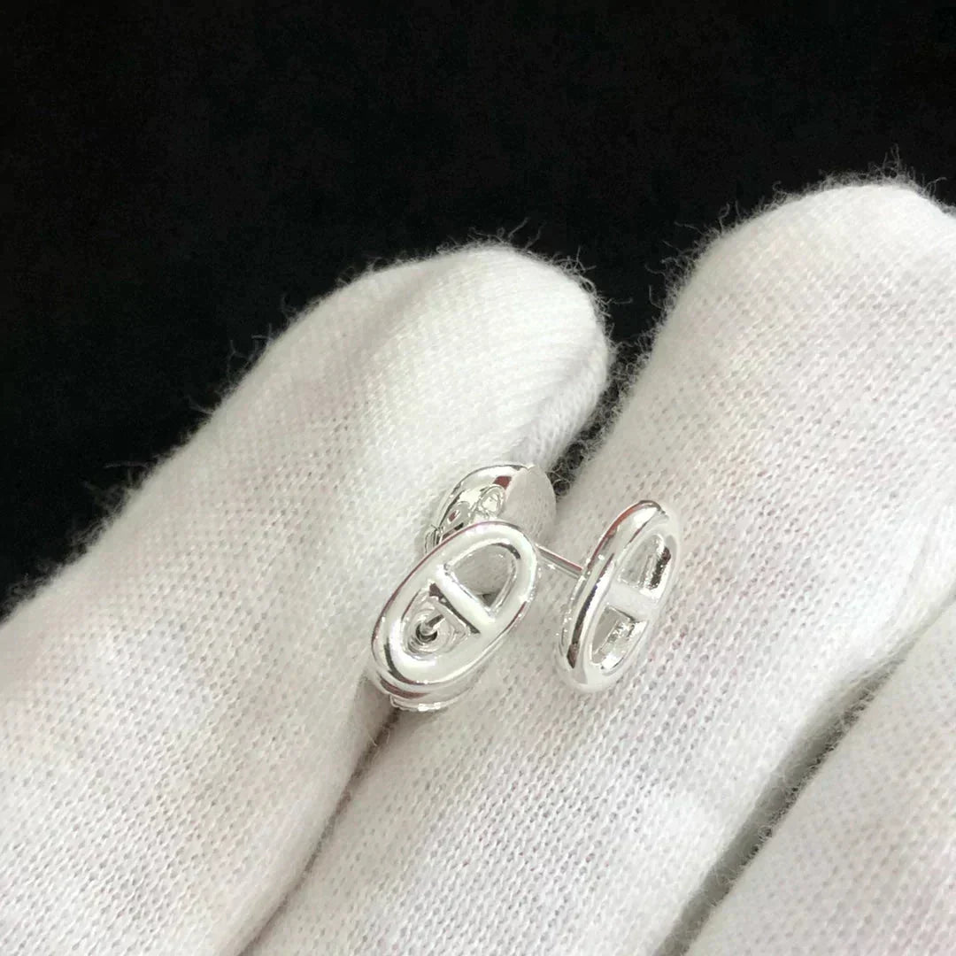 [⭐Mova]CHAINE SMALL EARRINGS GOLD AND SILVER