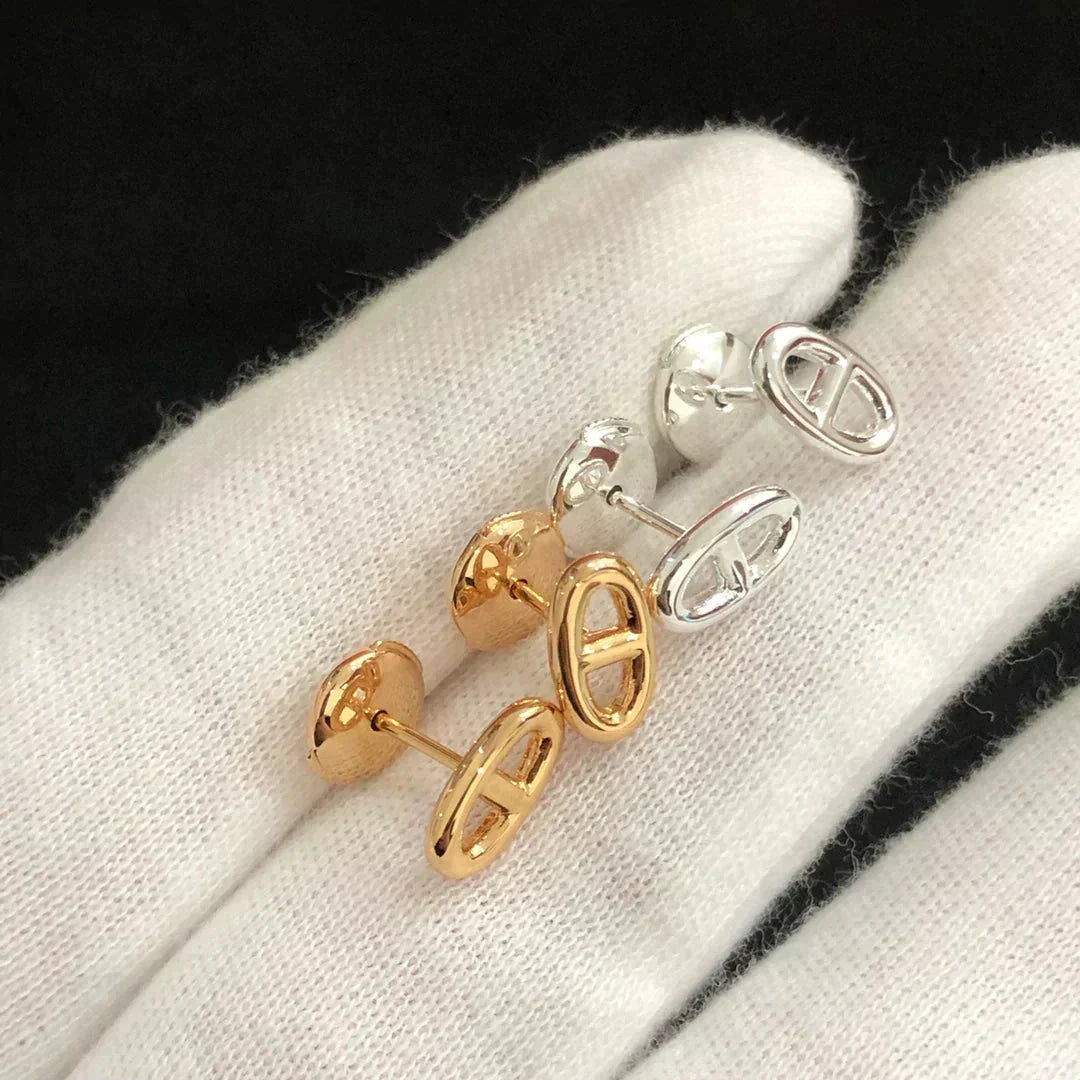 [⭐Mova]CHAINE SMALL EARRINGS GOLD AND SILVER