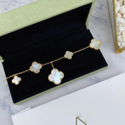 [⭐Mova]MAGIC CLOVER MOP GOLD BRACELET 5 MOTIFS