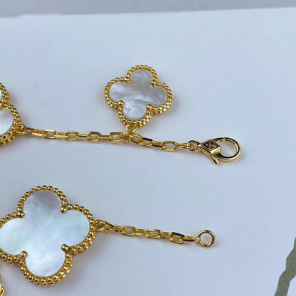 [⭐Mova]MAGIC CLOVER MOP GOLD BRACELET 5 MOTIFS