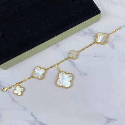 [⭐Mova]MAGIC CLOVER MOP GOLD BRACELET 5 MOTIFS