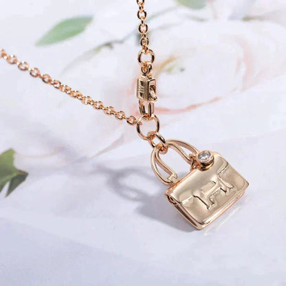 [⭐Mova]AMULETTE PEDANT ROSE GOLD NECKLACE