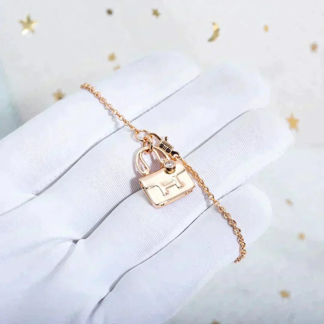[⭐Mova]AMULETTE PEDANT ROSE GOLD NECKLACE