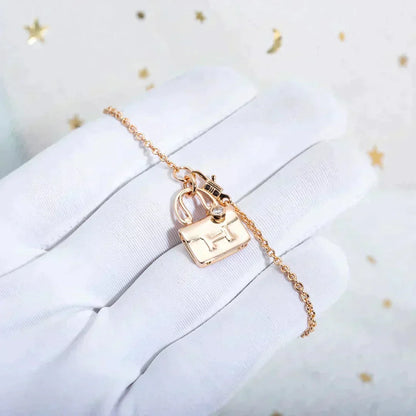 [⭐Mova]AMULETTE PEDANT ROSE GOLD NECKLACE