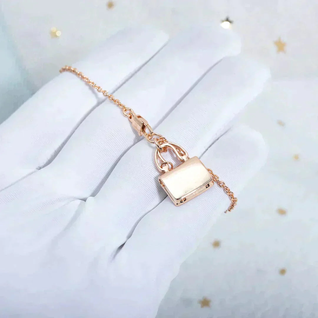 [⭐Mova]AMULETTE PEDANT ROSE GOLD NECKLACE