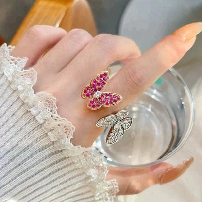 [⭐Mova]TWIN BUTTERFLY DIAMOND RING